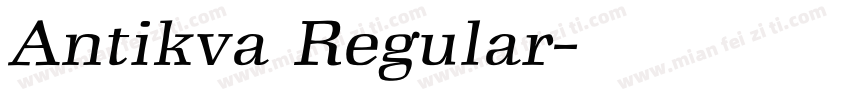 Antikva Regular字体转换